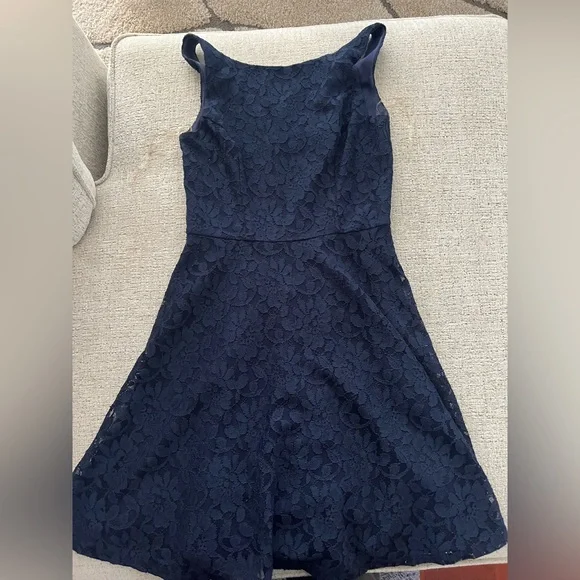chinese dress ladies Macy Dress in Navy Blue – Macy's Dollhouse main image 1